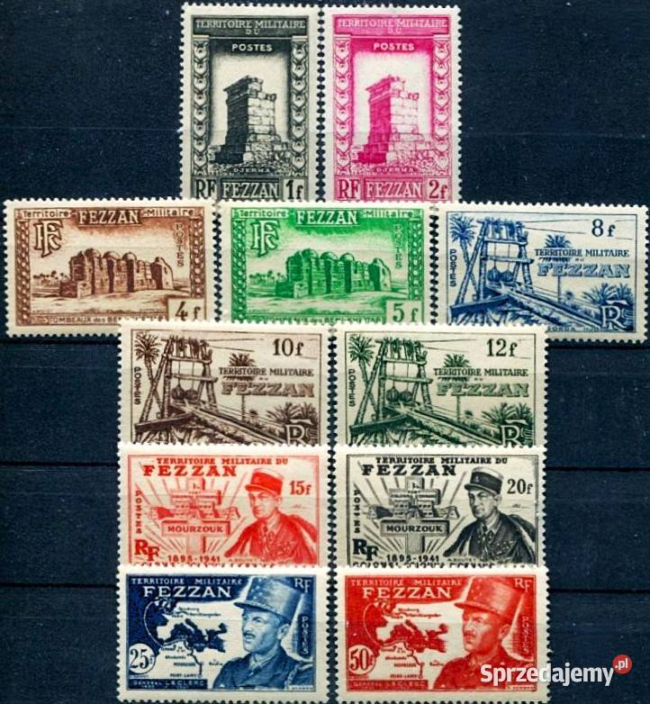 FEZZAN 1949kompletna seria wysyłka Człuchów