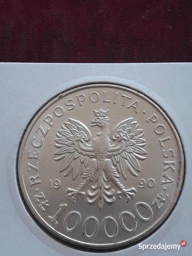 100 000 Solidarność 1990 r Typ A 5 mennicze Konin