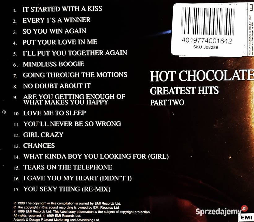 Wspaniały Album CD Zespołu HOT CHOCOLATE Album Dąbrowa Górnicza sprzedam