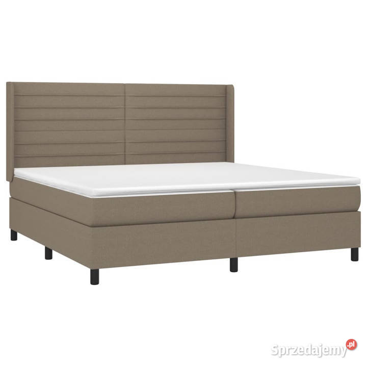 Łóżko kontynentalne z materacem taupe tkanina 203cm mazowieckie Warszawa sprzedam