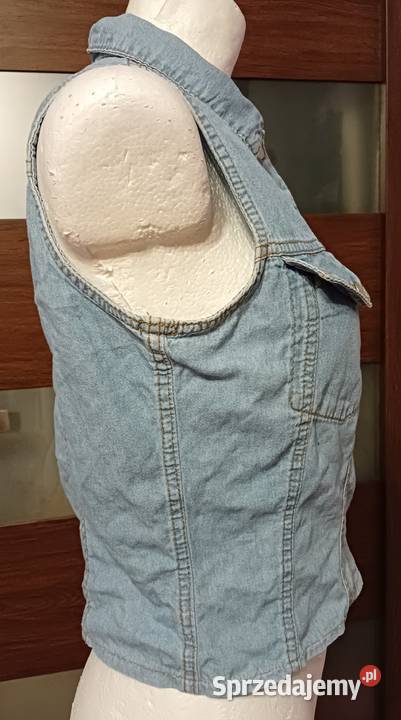 Jeansowa kamizelka Tiziana Ferri vintage 90s 00s Krosno