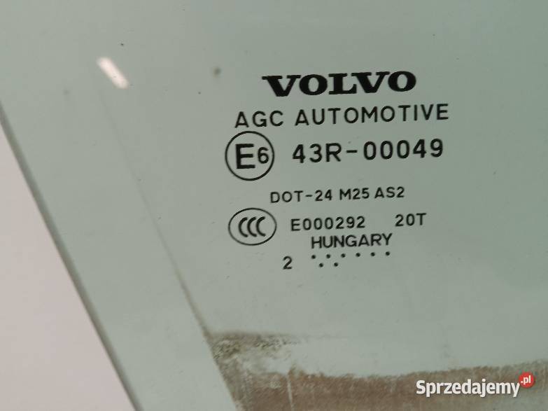 SZYBA DRZWI PRAWY PRZÓD 12R 5D HB 43R00049 Volvo świętokrzyskie