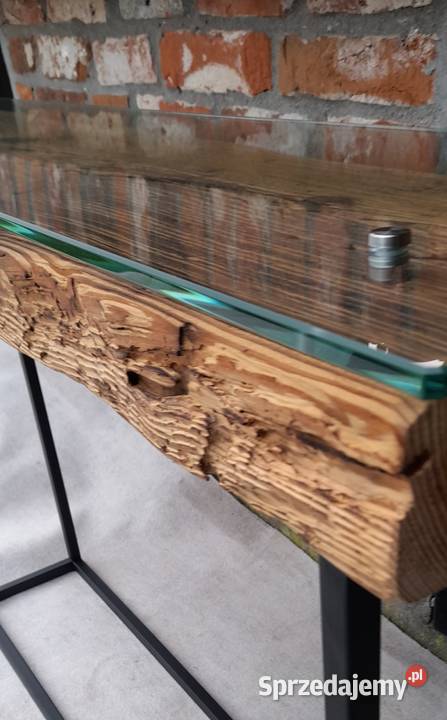 Konsola do przedpokoju i salonu stare drewno 126cm Kamieńczyk