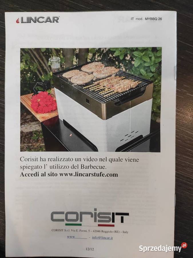 Grill na pellet balkonowy włoski Lincar Kielce
