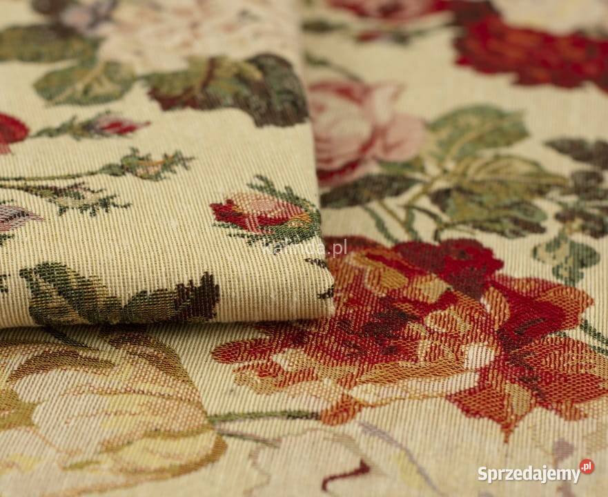 Róża angielska tkanina obiciowa tapicerska Radom
