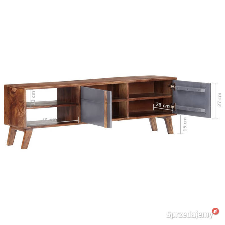 Szafka pod TV szara 140x30x45 lite drewno mazowieckie Warszawa