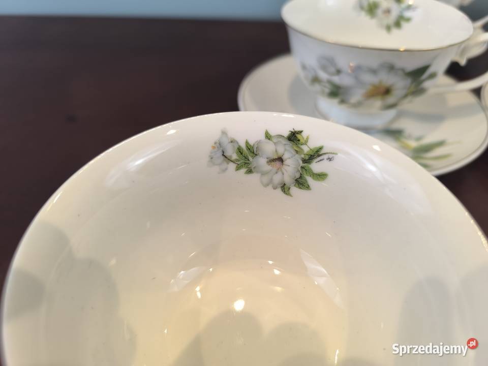 Piękny zestaw porcelany kawowo herbaciany 6