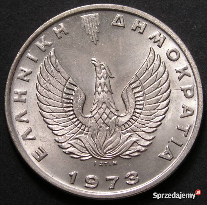 GRECJA 10 DRACHM 1973 PEGAZ STAN MENNICZY łódzkie