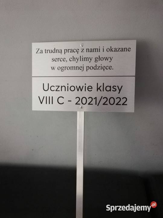 Tabliczka Znak stelaż Parking na profilu słupku Gliwice