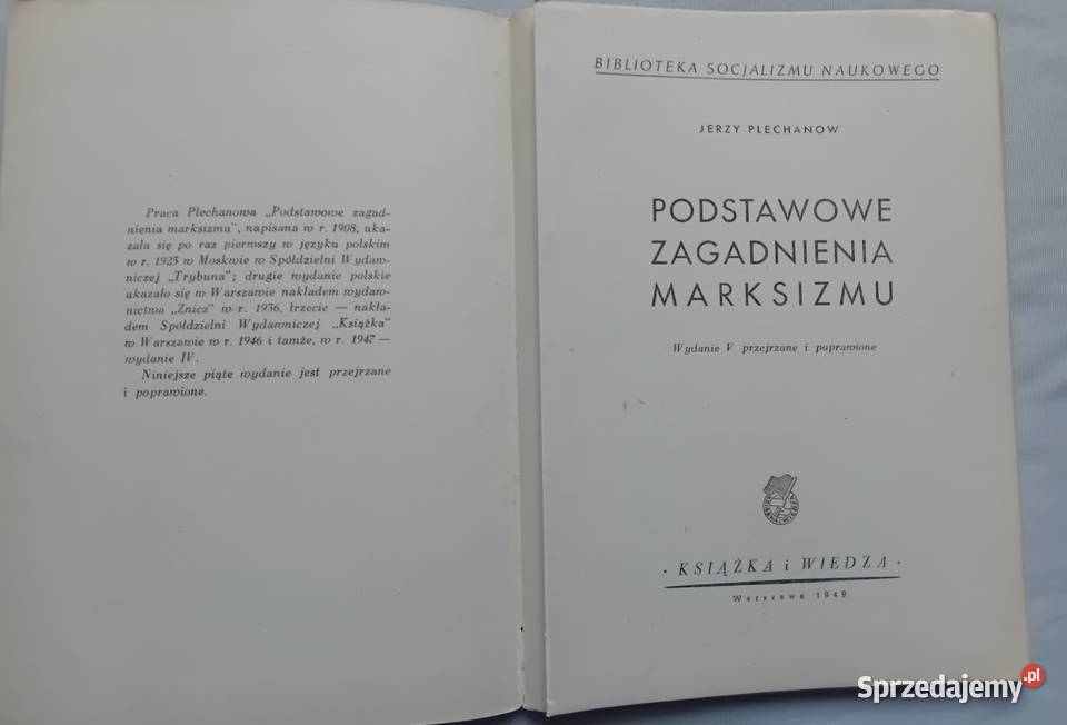 Jerzy Plechanow Podstawowe zagadnienia marksizmu wielkopolskie