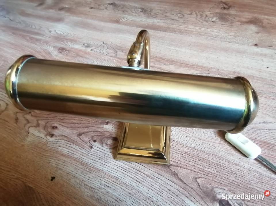 Stara mosiężna lampa gabinetowa z łat 60 tych Lampy podłogowe Lampy Kraków