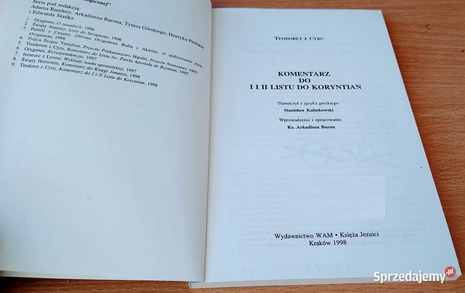 Komentarz do I i II listu do Koryntian Teodoret Gdańsk