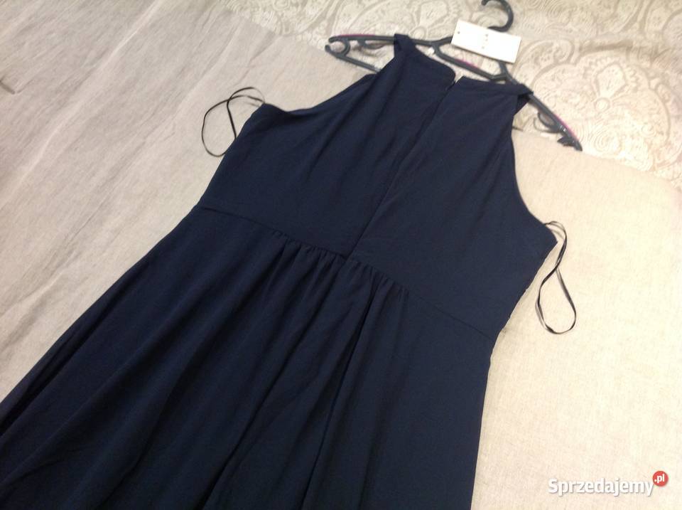 Granatowa Sukienka Okolicznościowa VILA r M Nowa Nowa Sól