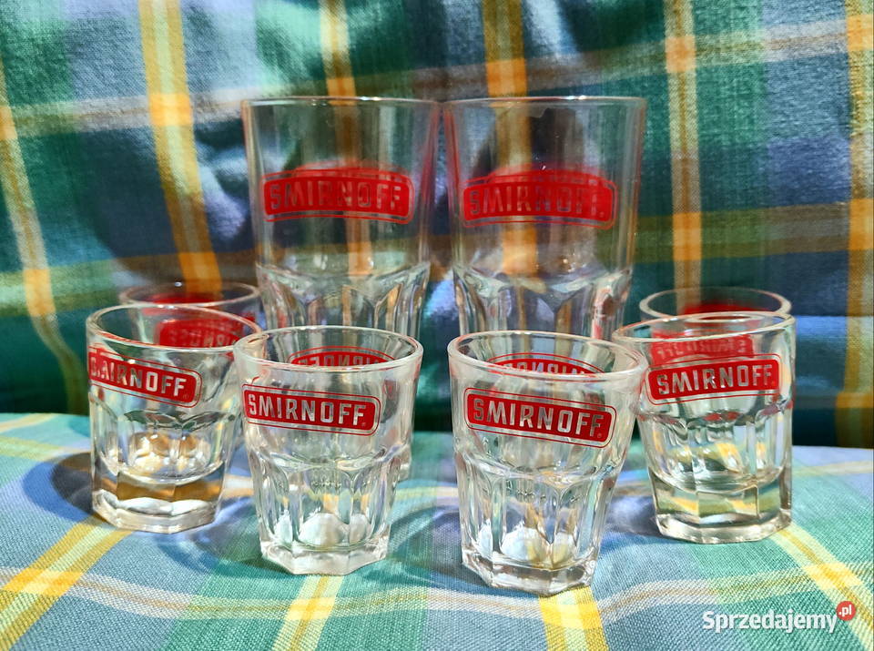Vintage Kultowe kieliszki i szklanki Smirnoff z Porcelana i szkło Lublin