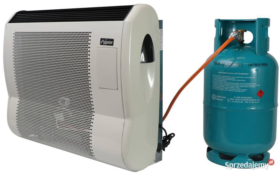 Piecyk gazowy z wentylatorem 10kW grzejnik Piece i kominki Stąporków