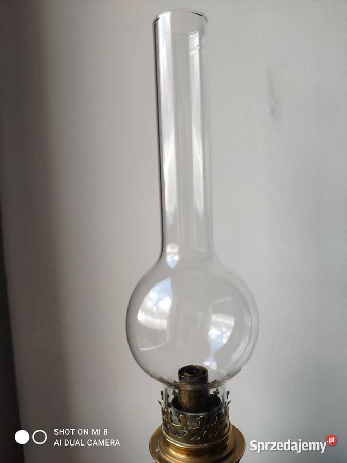 Stara francuska porcelanowa lampa naftowa XIX w małopolskie Kraków