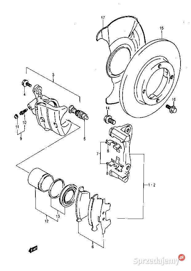 ŚRUBA ZACISKU HAMULCOWEGO PRZÓD M12x1x25 Matiz osobowe Szczecin