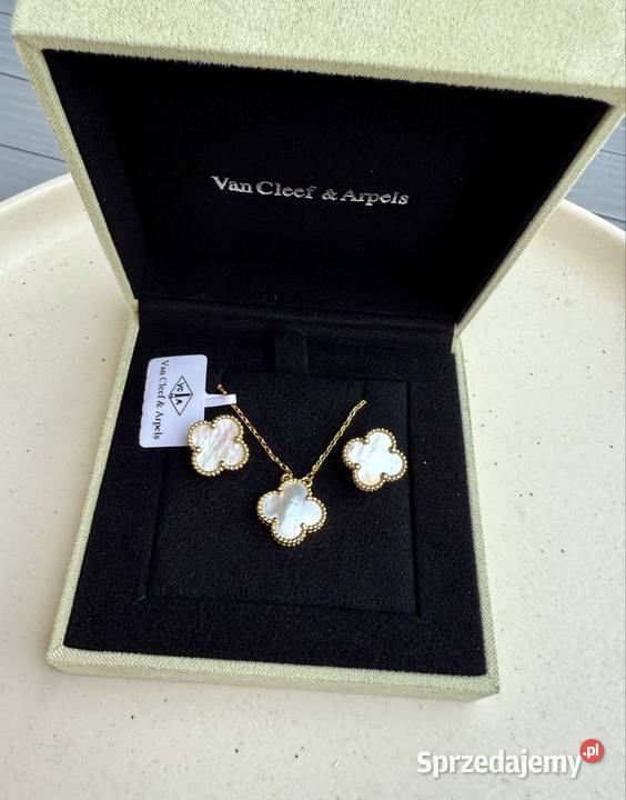 kolczyki naszyjnik pudełko na van Cleef arpels pomorskie Gdynia