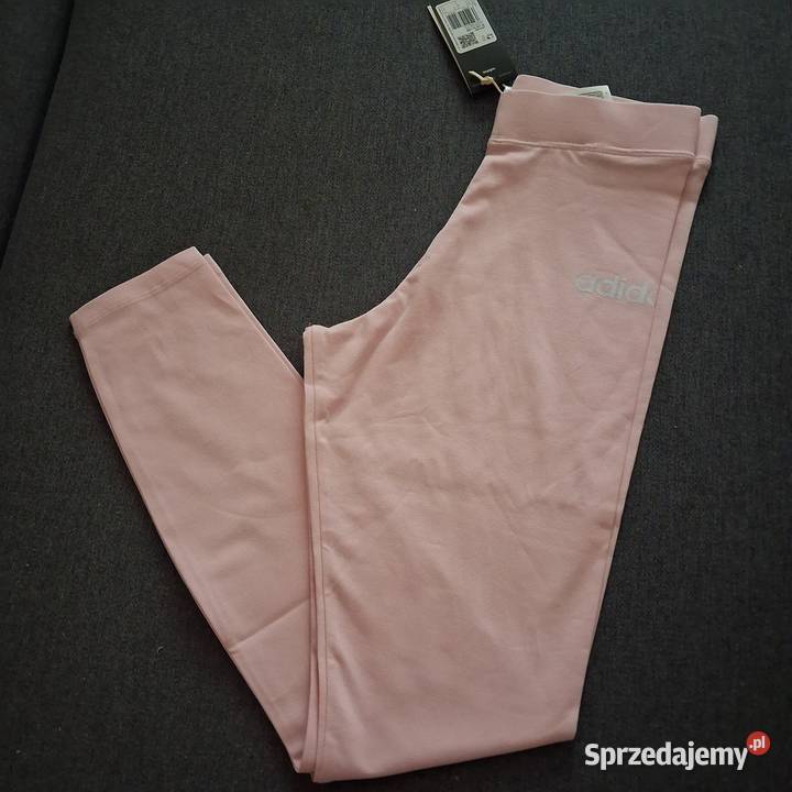 Leginsy bawełniane Adidas rozmiar S różowy Rzeszów