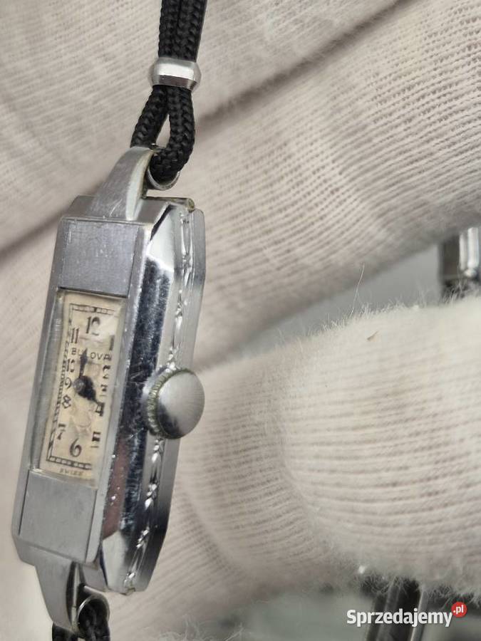 Zegarek vintage Bulova Tank Art Deco Ladies 1936 Antyki Chorzów