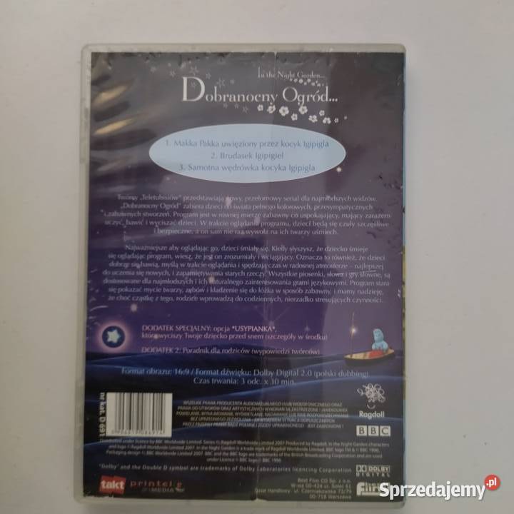 Bajka DVD Dobranocny ogród Przygody Igipigla Dla Dziecka dolnośląskie Wrocław