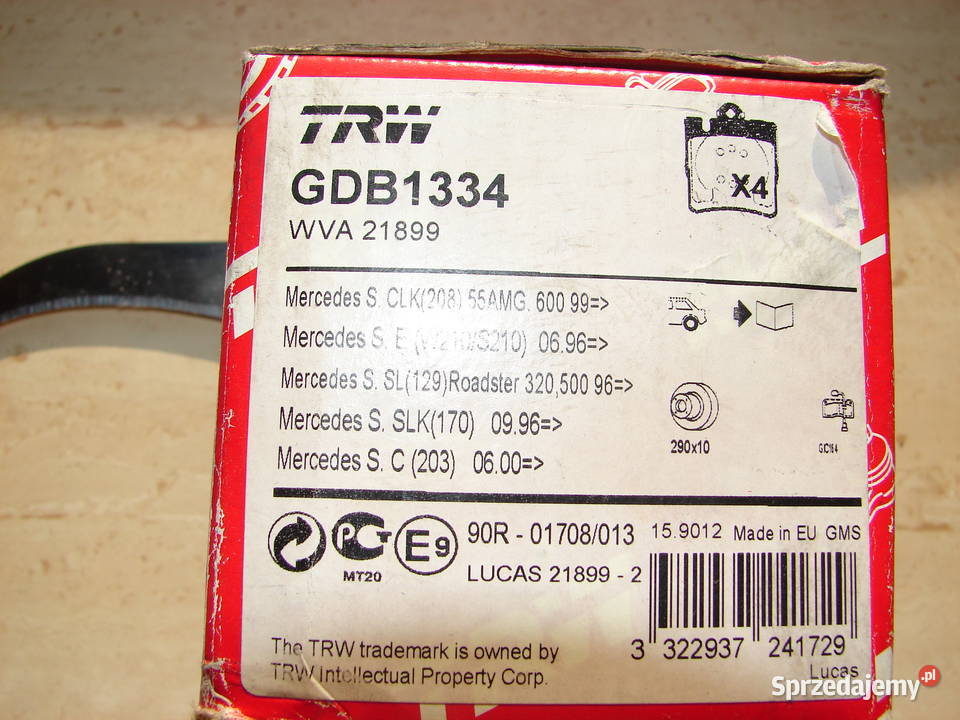 klocki hamulcowe GDB1334 śląskie Mikołów