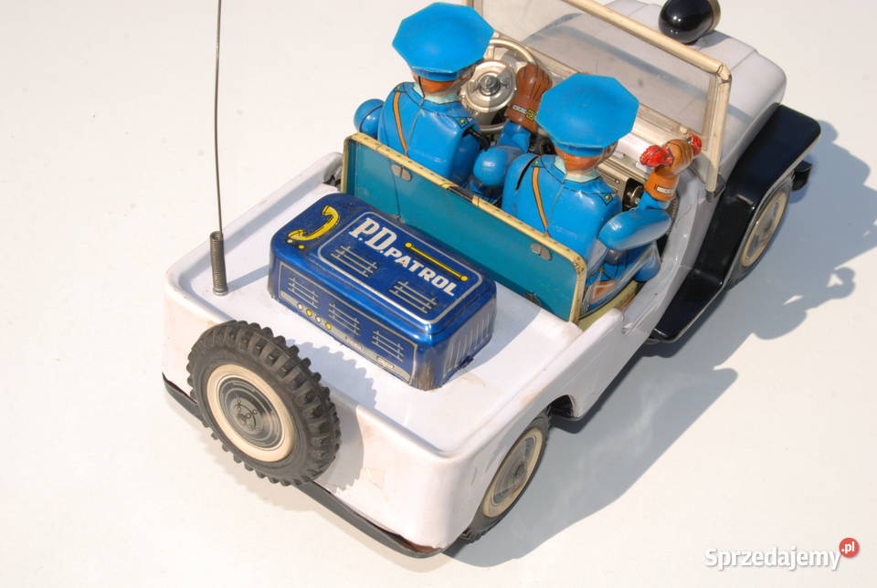 Stara zabawka samochód Policyjny patrolowy Jeep Pozostałe Cieszyn