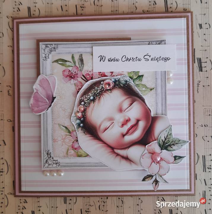 Kartka personalizowana chrzestnarodziny Pogonów