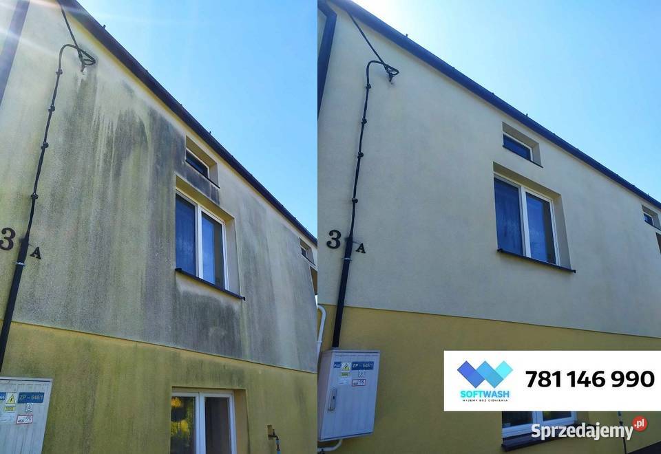 Miękkie Mycie Elewacji WAHOsoftwash Mycie Kostki Kostka brukowa Lublin