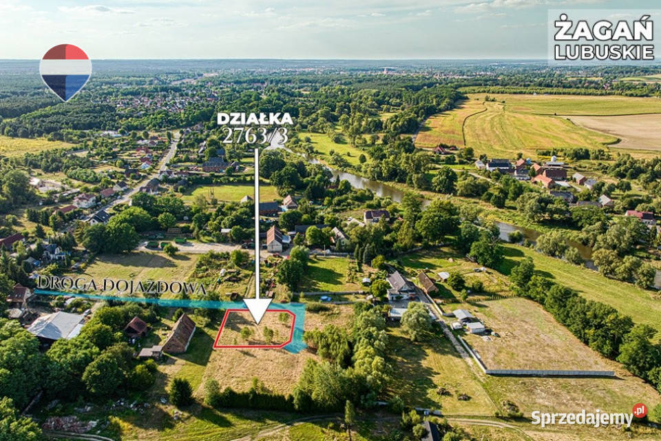 Na sprzedaż działka 1065 m Oś Moczyń Żagań budowlana sprzedam