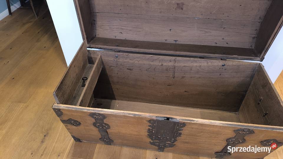 Stara oryginalna skrzynia XVIII wieczna Łódź
