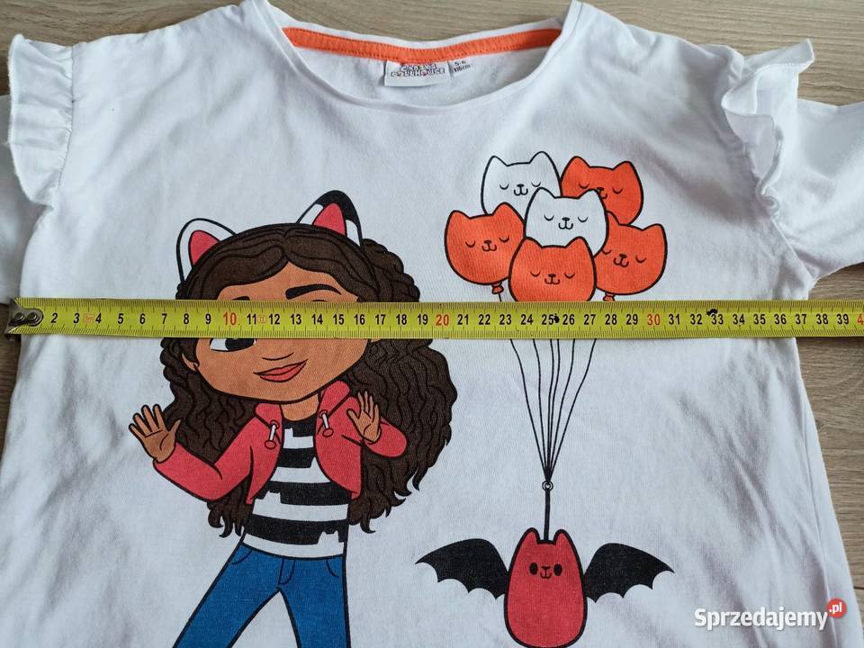 Bluzka koszulka dziewczęca na długi rękaw biała Płock sprzedam