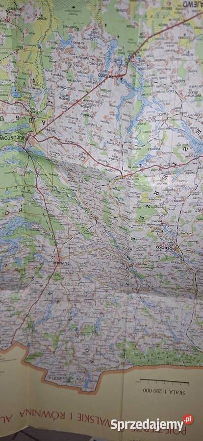 Mapa turystyczna Pojezierze Suwalskie i Równina Antykwariat
