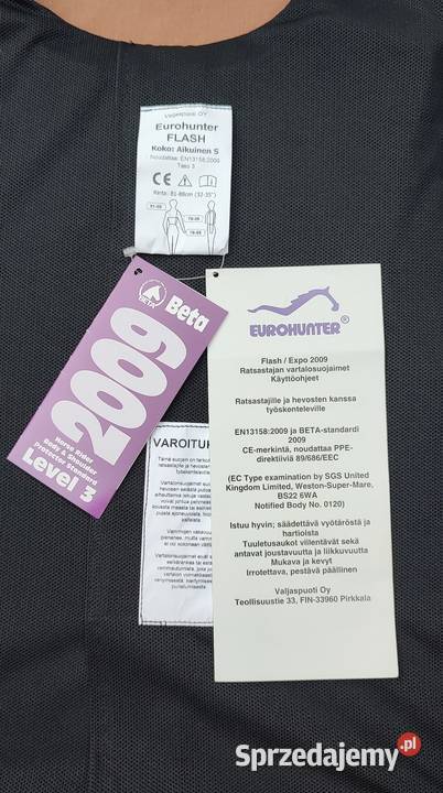 NOWA z metką kamizelka ochronna jeździecka S