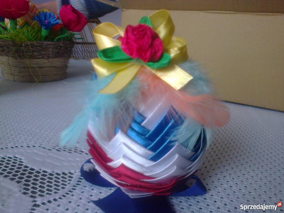 jajko styropianowe ze wstążki wys 13 Nowy Sącz