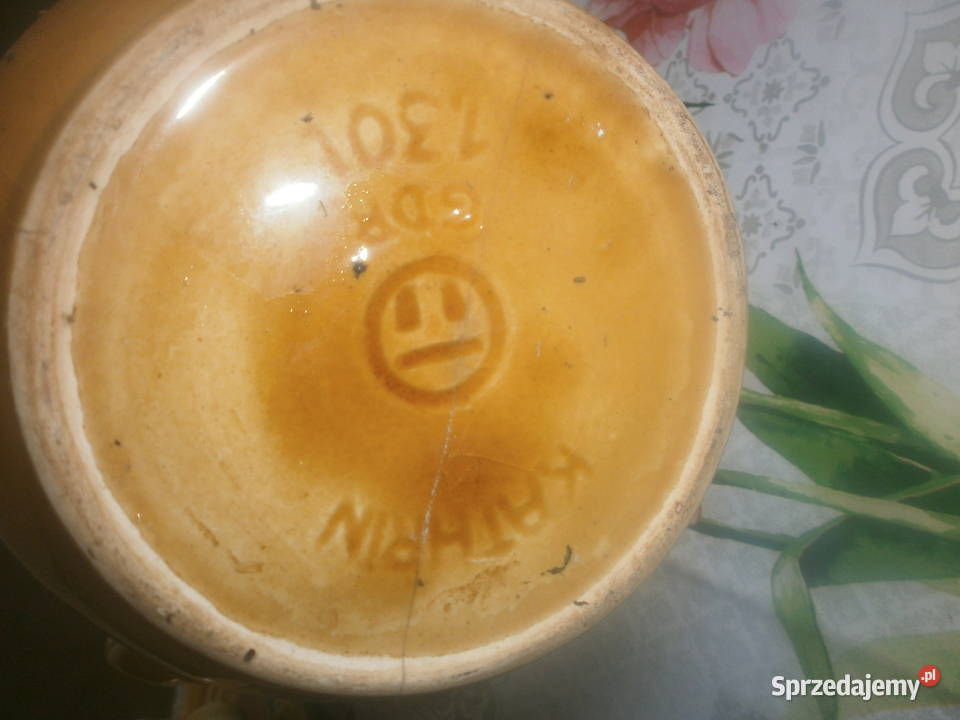 ładny komplet ceramika KATHRIN GDR odcienie brązowego