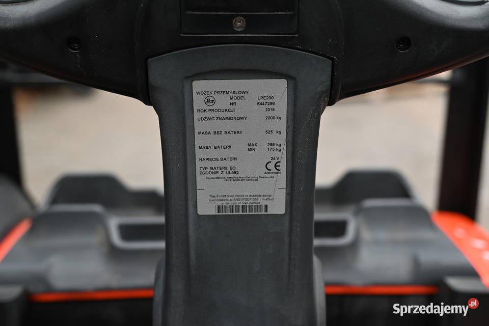 Paleciak elektryczny Toyota BT LPE 200 2000 2016 elektryczny Częstochowa