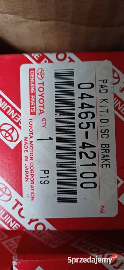 Klocki do toyoty 0446542100 osobowe lubelskie Lublin