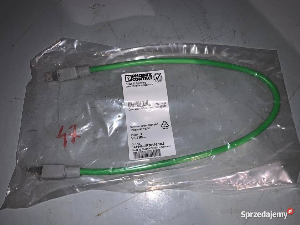 Bus system cable VS93B RJ4 05m 1416499 Phoenix Warszawa