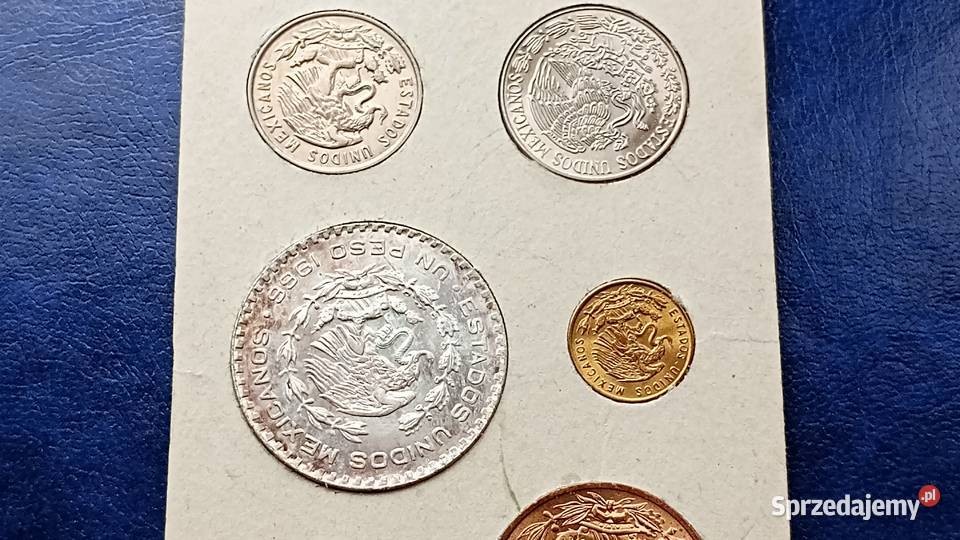 Stare monety 6 monet SET Meksyk stan menniczy Lesko