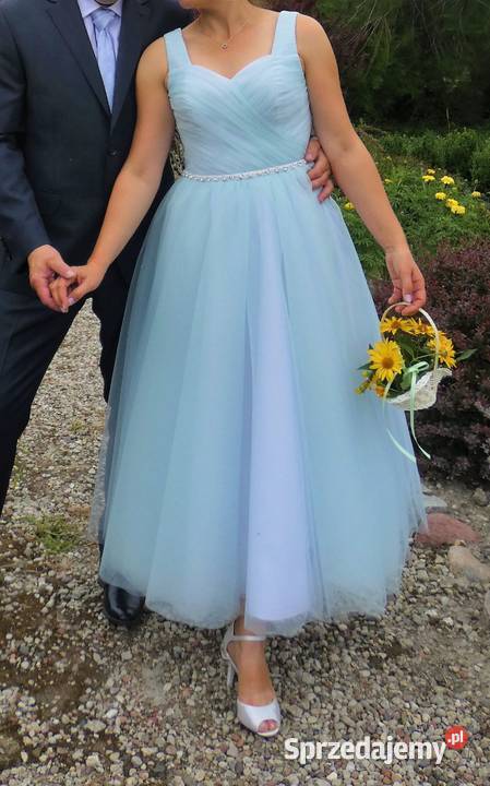 Sukienka na szelkach tiulowa zielona Krasnystaw sprzedam