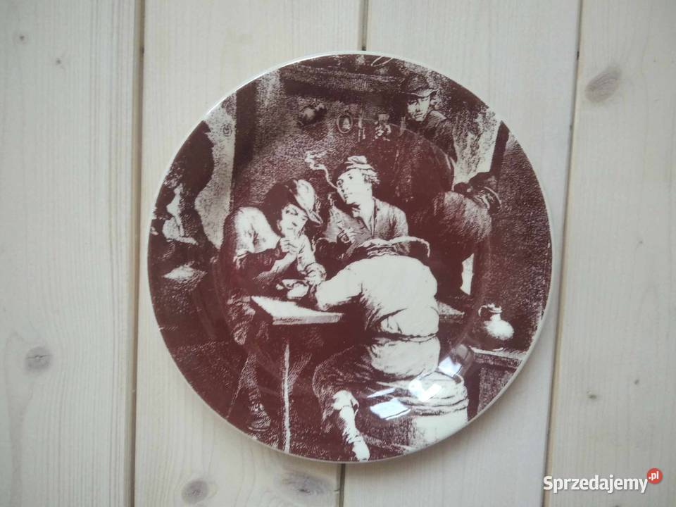Talerz dekoracyjny na ścianę angielski Ironstone pomorskie