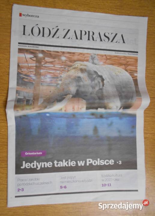 Łodż zaprasza Gazeta Wyborcza Pozostałe sprzedam