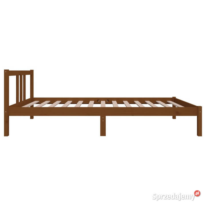 Rama łóżka miodowy brąz lite drewno 90 x 200