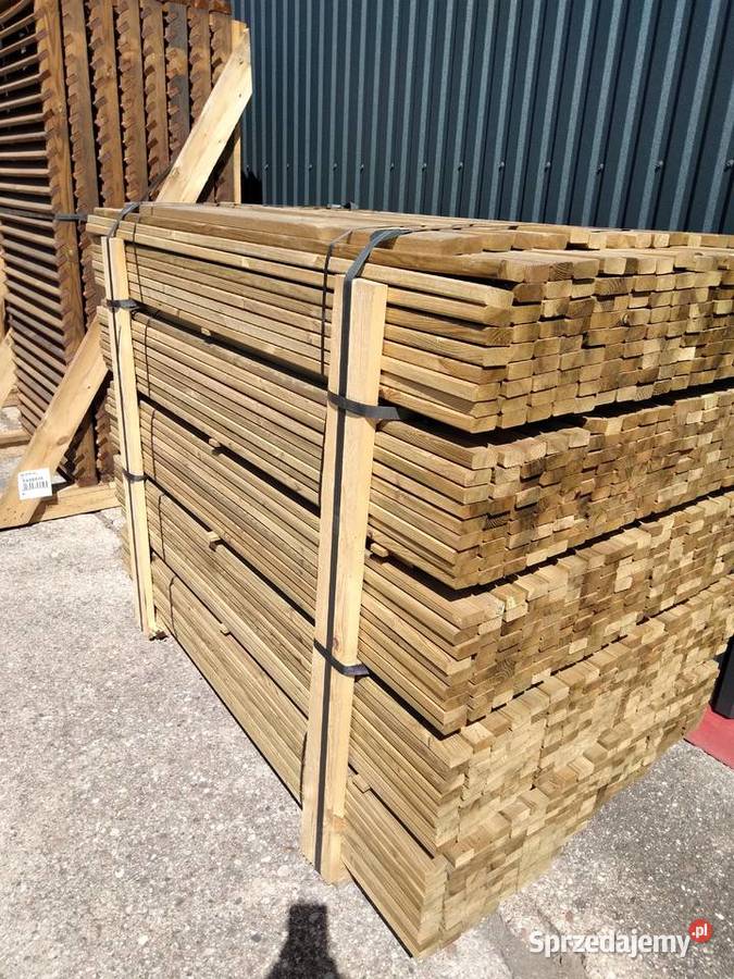 Lamele ogrodzeniowe drewniane drewno Konin sprzedam