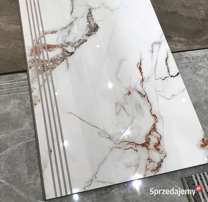 Płytki na schody 120x30 MARMUR POŁYSK łódzkie
