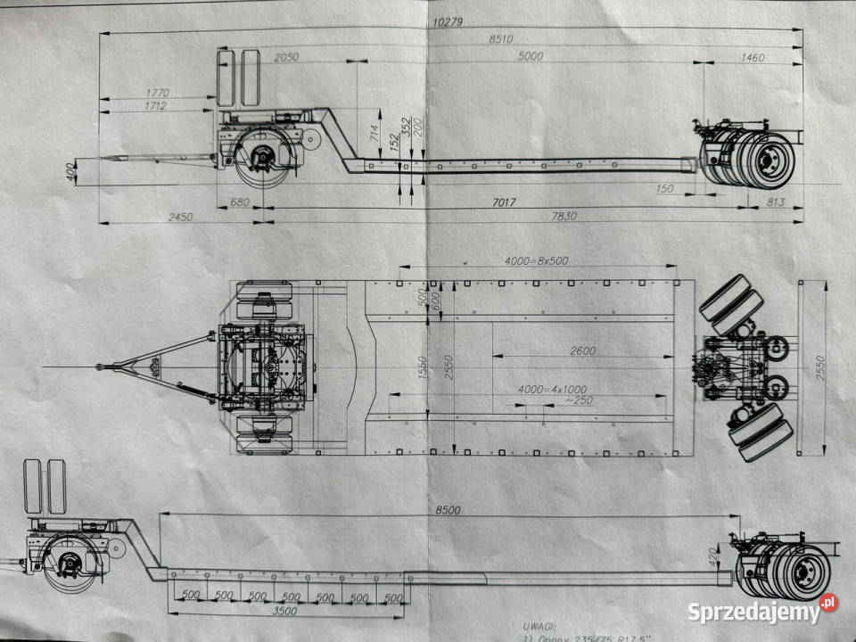 niskopodwoziowa EMTECH PCN 18 PNZS Tiefbett Widełki