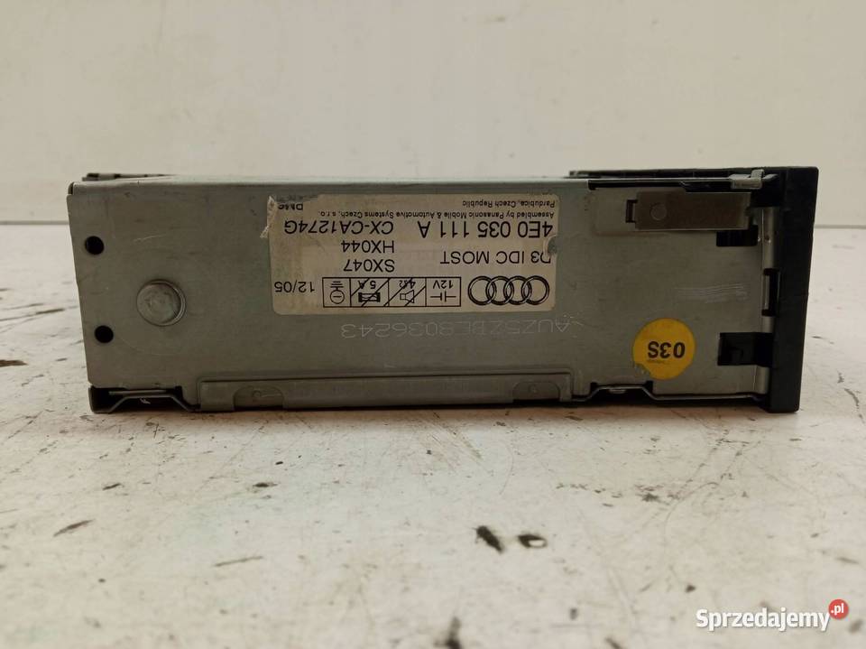 RADIO ZMIENIARKA CD FABRYCZNE 4E0035111A Audi A6 Rok produkcji 2006