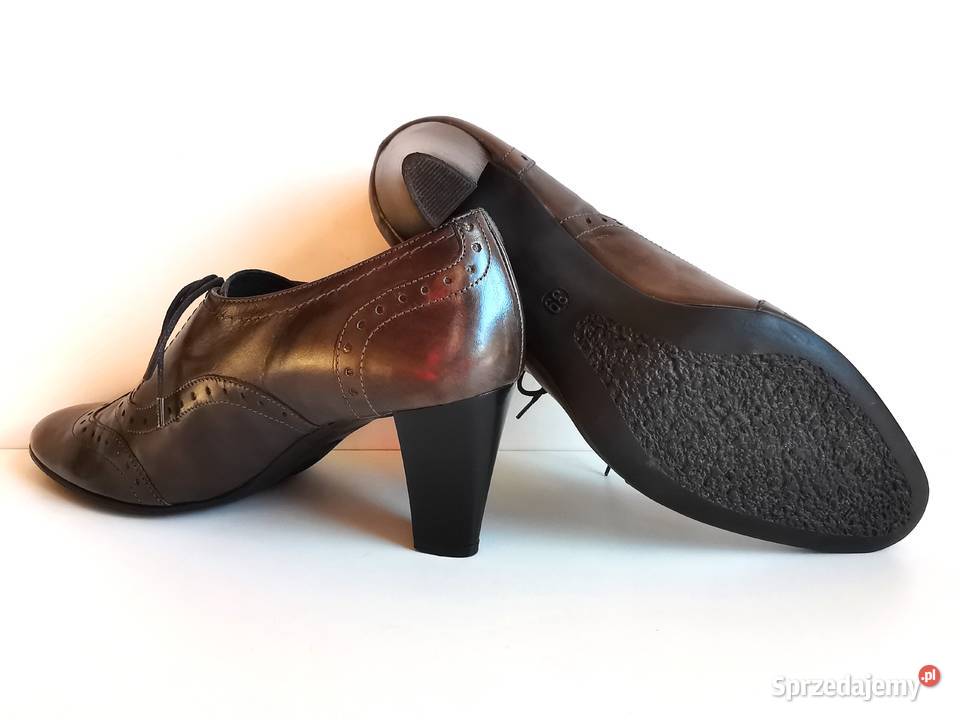 6900 LAURA CLEMENT ładne grafitowe skóra 39 Kędzierzyn-Koźle sprzedam