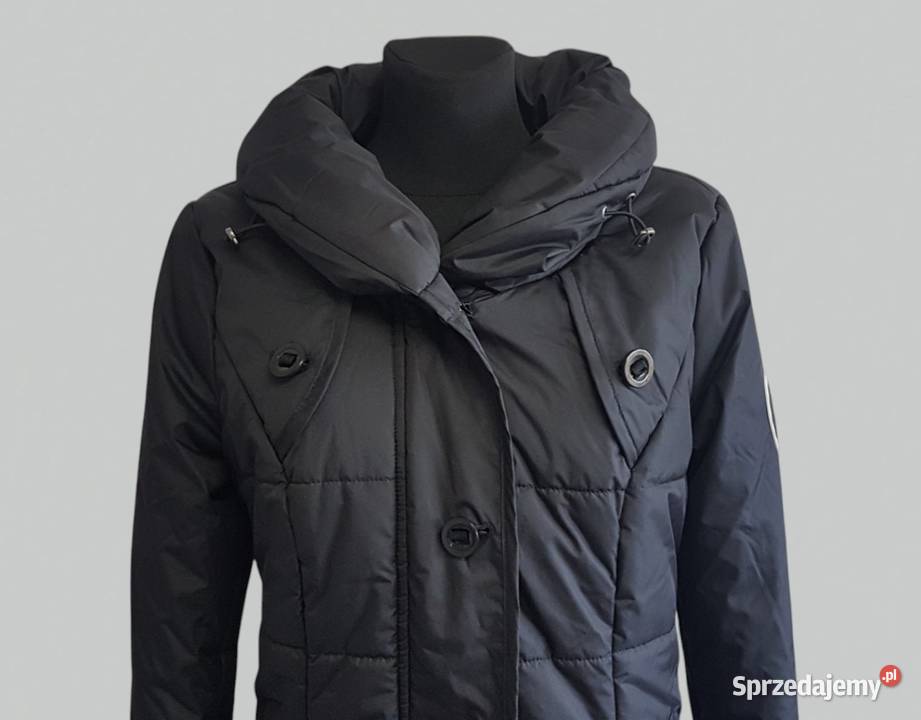 Damska kurtka zimowa puchowa pikowana czarna Chrzanów